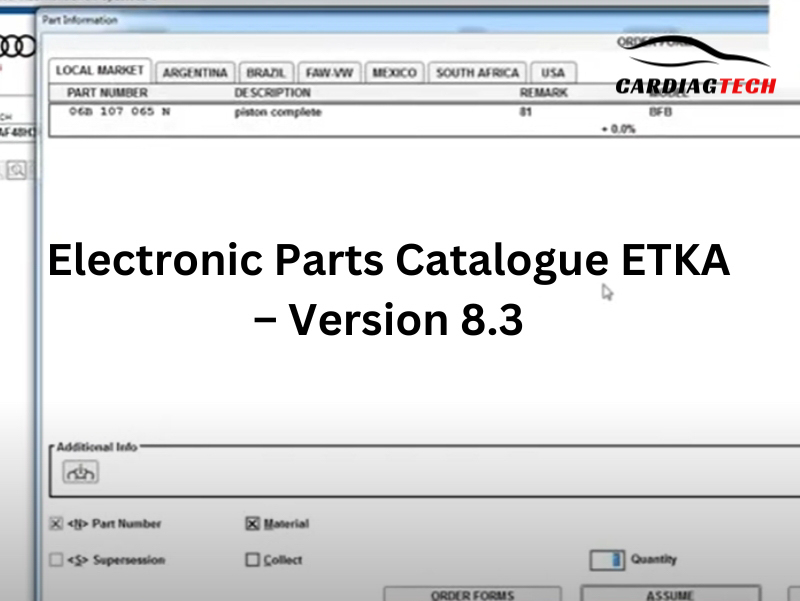 Electronic Parts Catalogue ETKA - Version 8.3