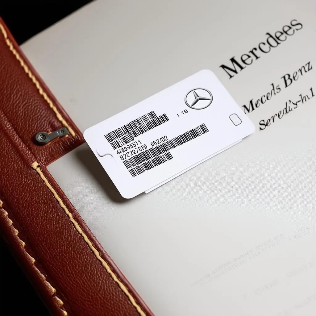 Mercedes Radio Code Card