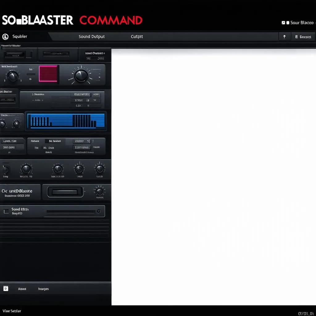 Sound Blaster Software Interface