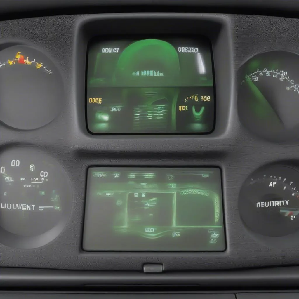 Dashboard of a 2006 Chevrolet Uplander with the security light illuminated