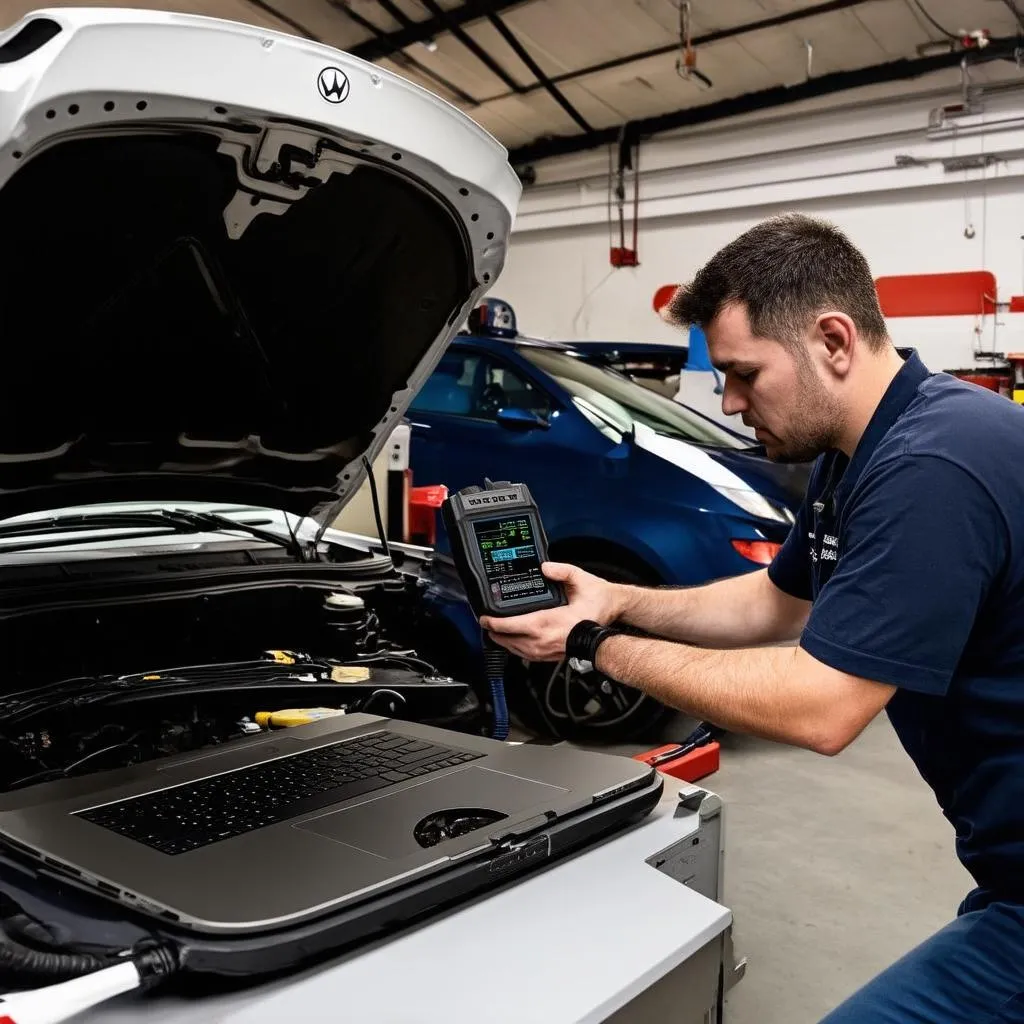 Mechanic Using VCDS