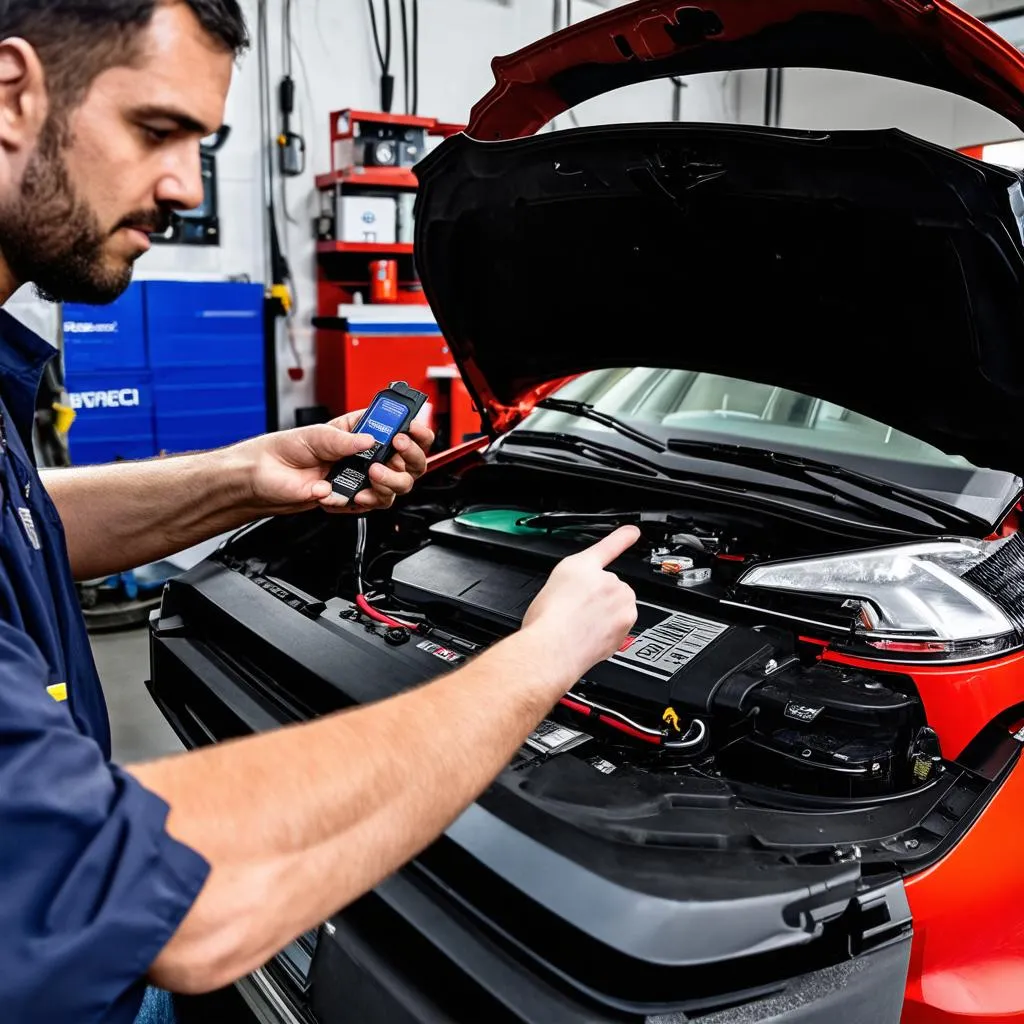 Mechanic Using VCDS on Volkswagen