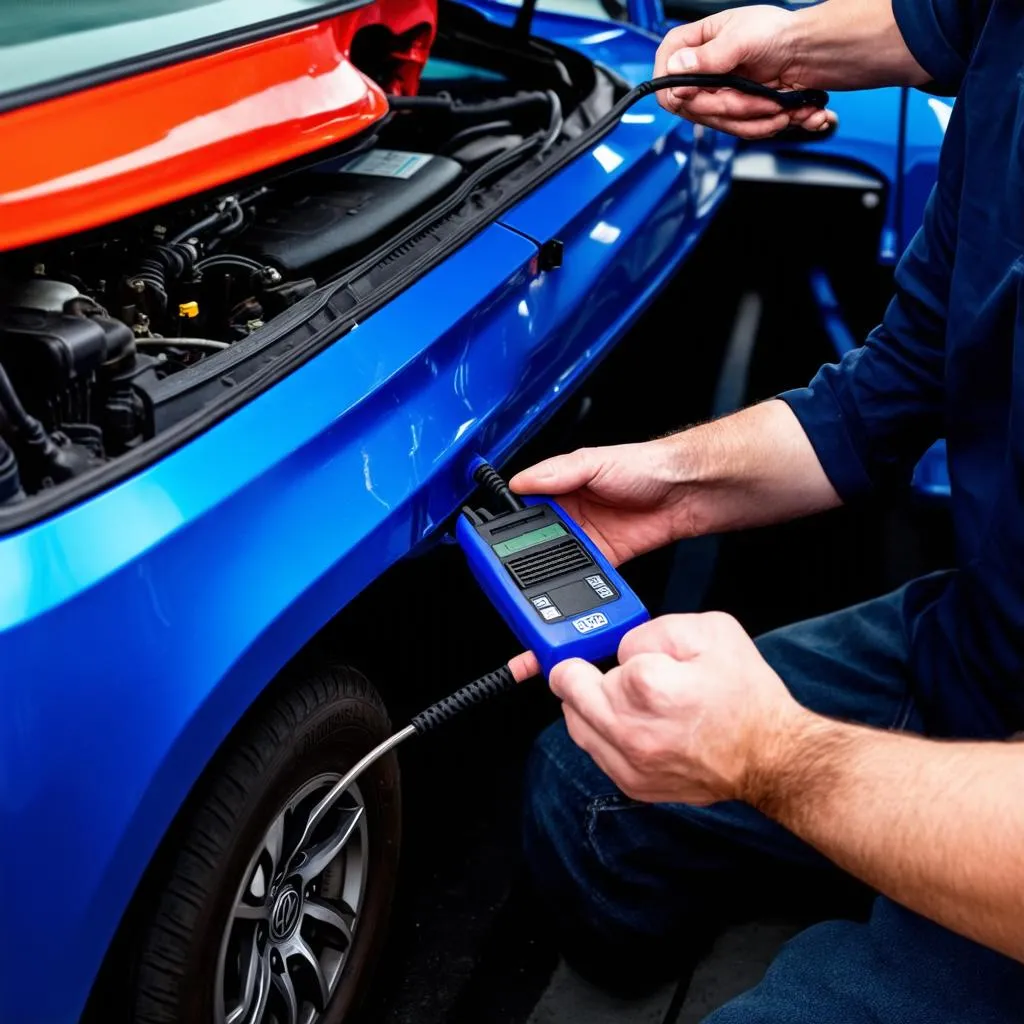 Mechanic using VCDS HEX-V2 Original on a Volkswagen Jetta