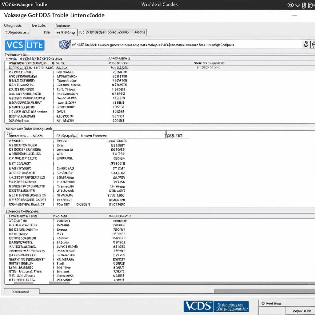 VCDS Lite Software Screenshot