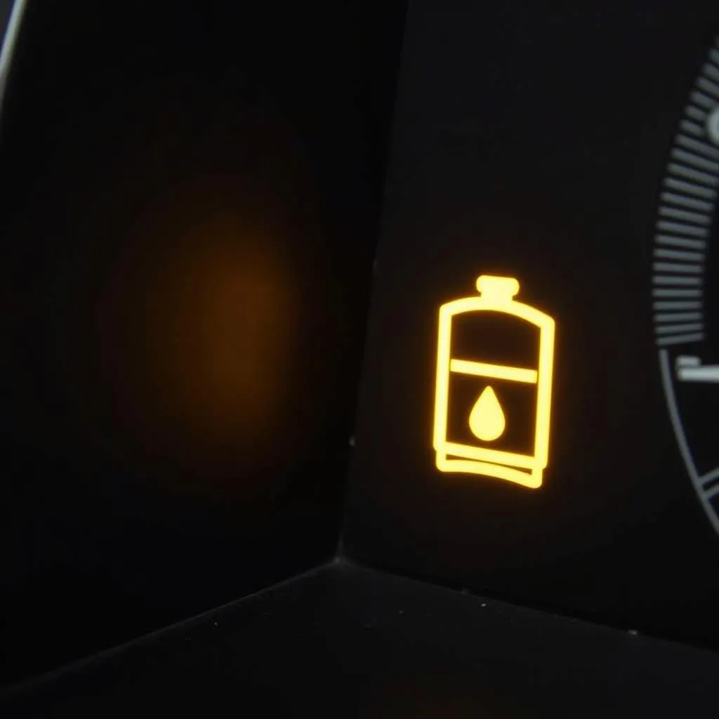 AdBlue warning light on a car dashboard