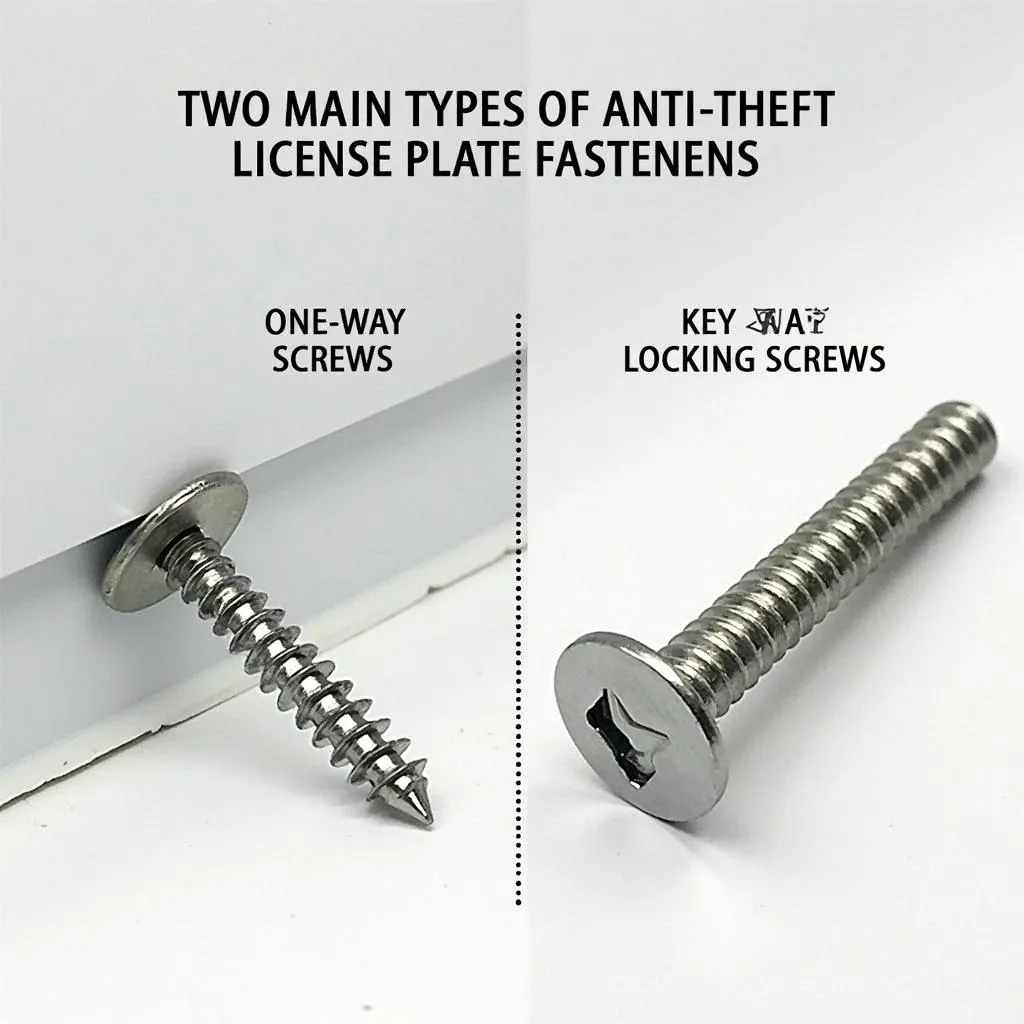 Types of Anti-theft License Plate Fasteners