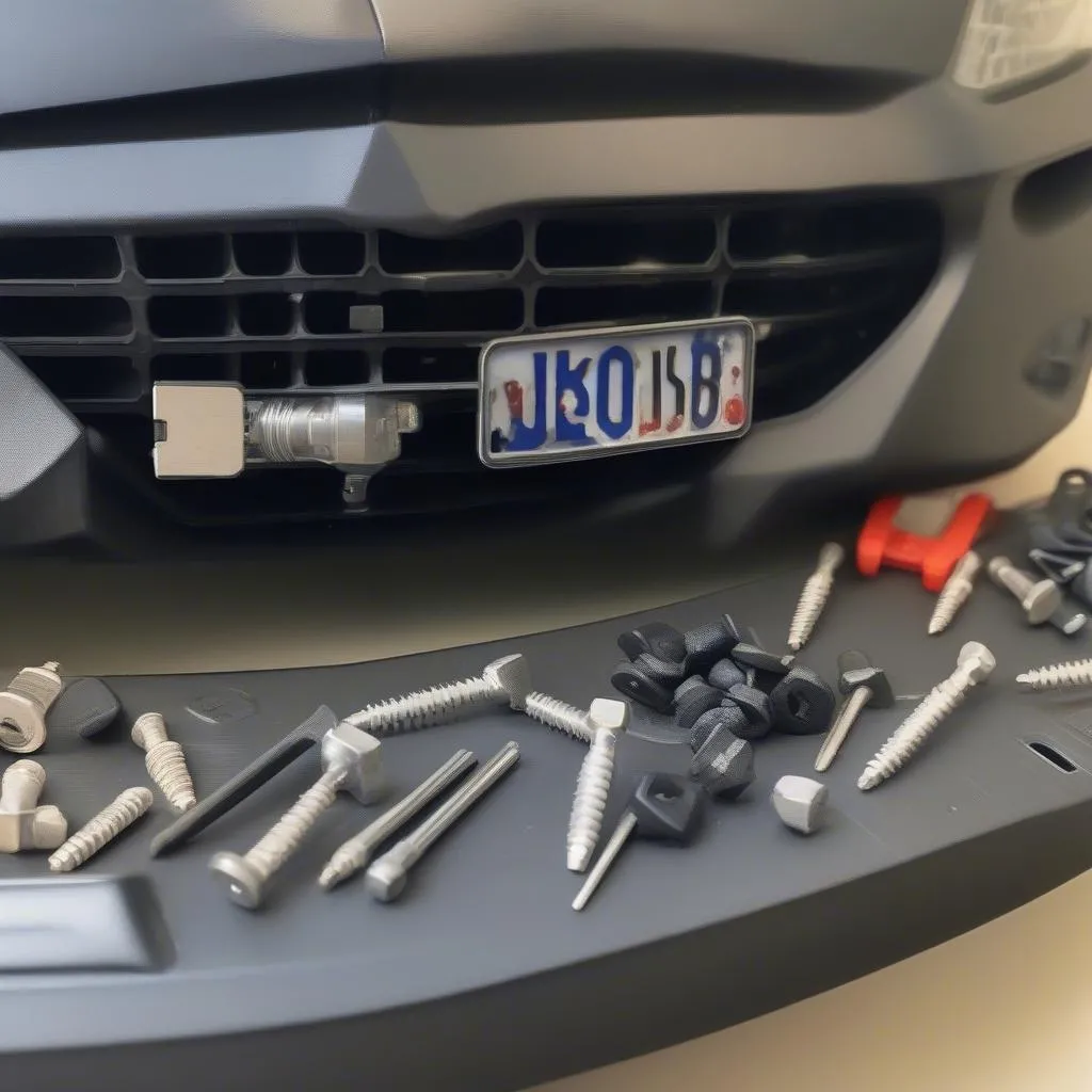 Anti-theft license plate kit