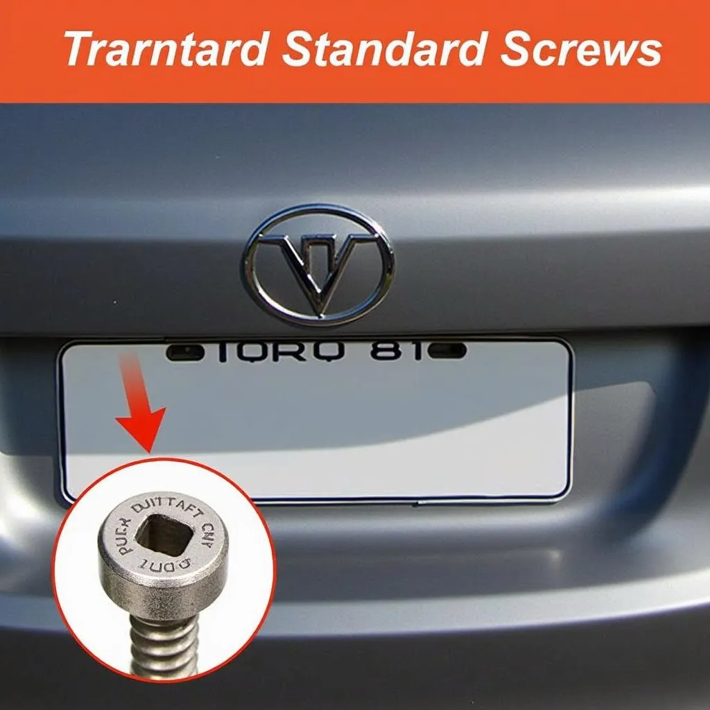 Anti-theft license plate screws vs standard screws