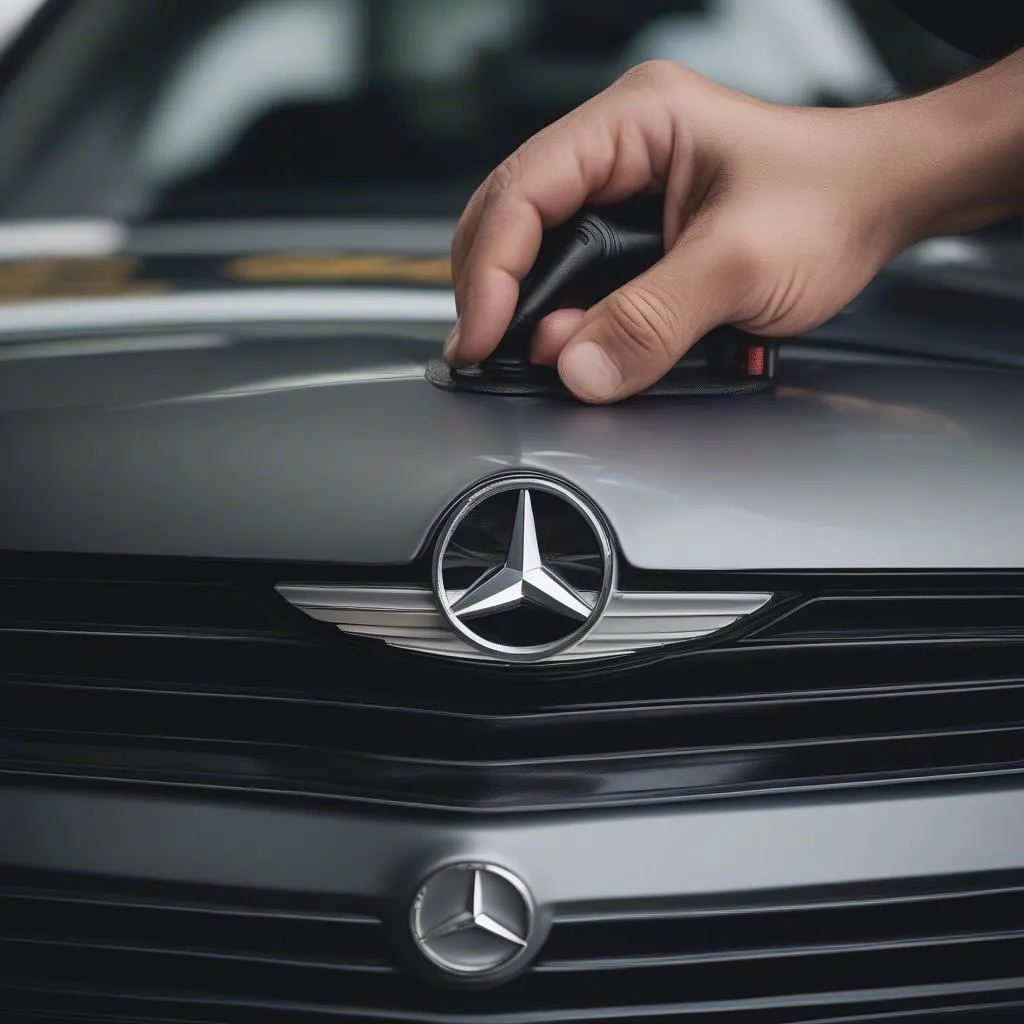 Attaching a Mercedes Emblem