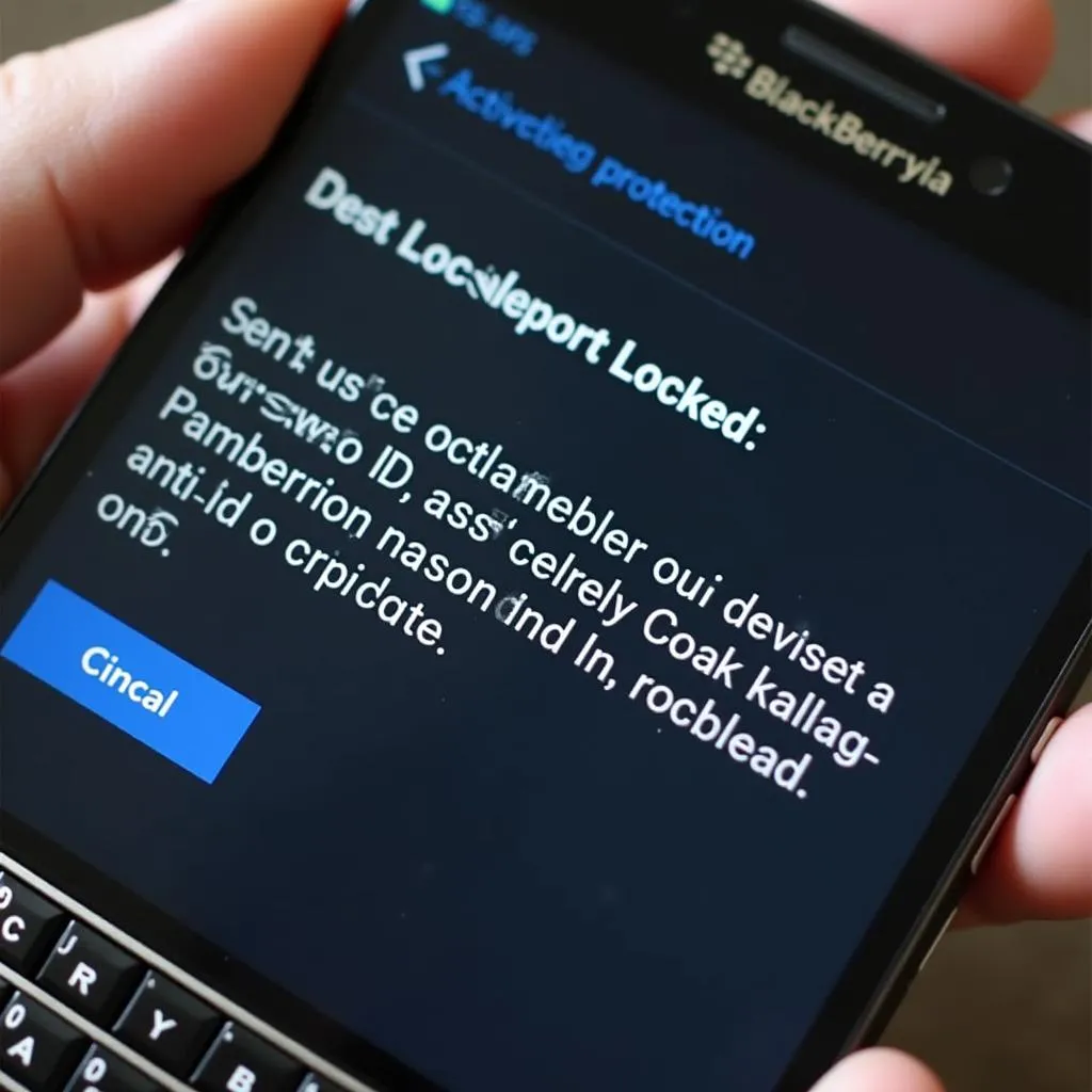 Blackberry Q10 locked screen