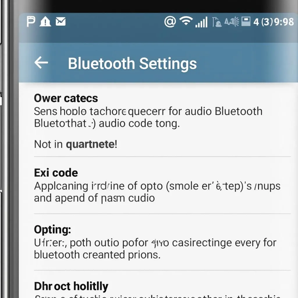 Adjusting Bluetooth Audio Settings