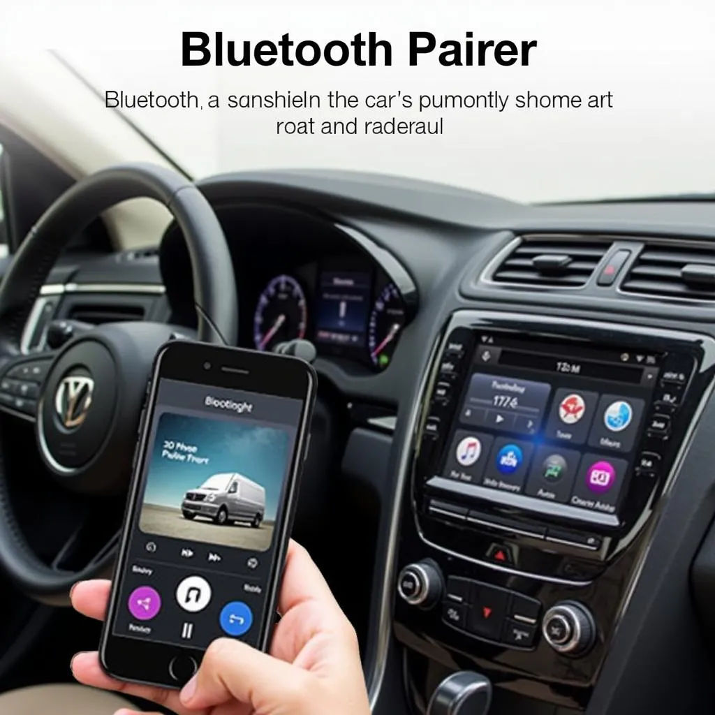 Bluetooth car adapter paired with a phone