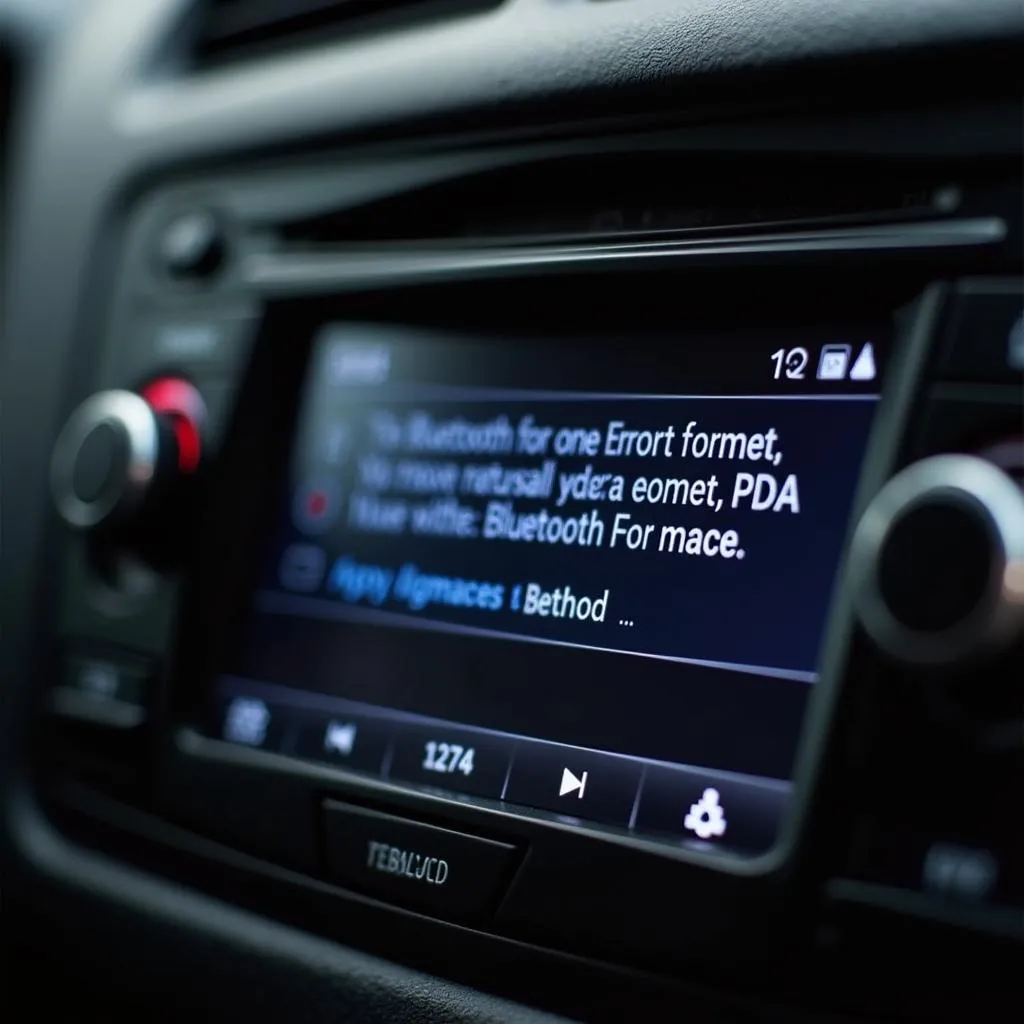 Bluetooth Car Radio Error Code Display