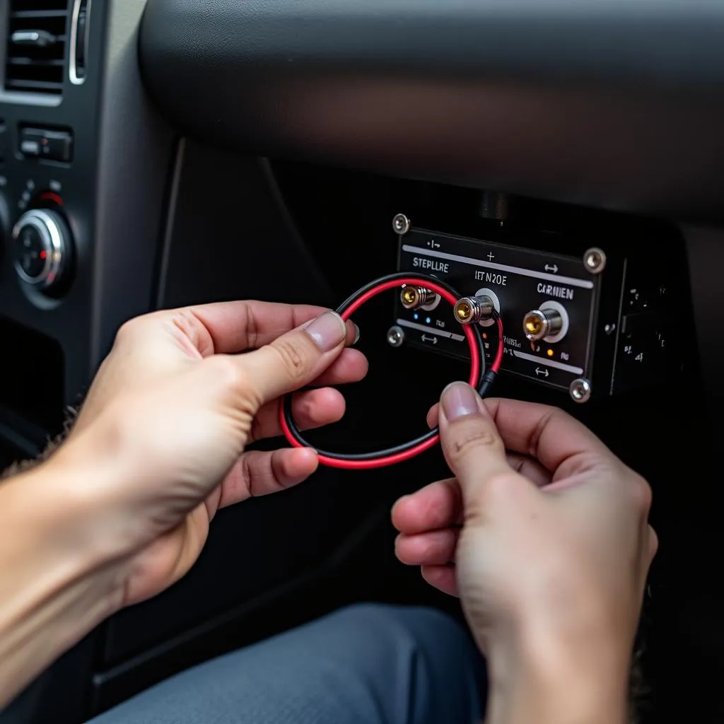 Connecting car amplifier wires 