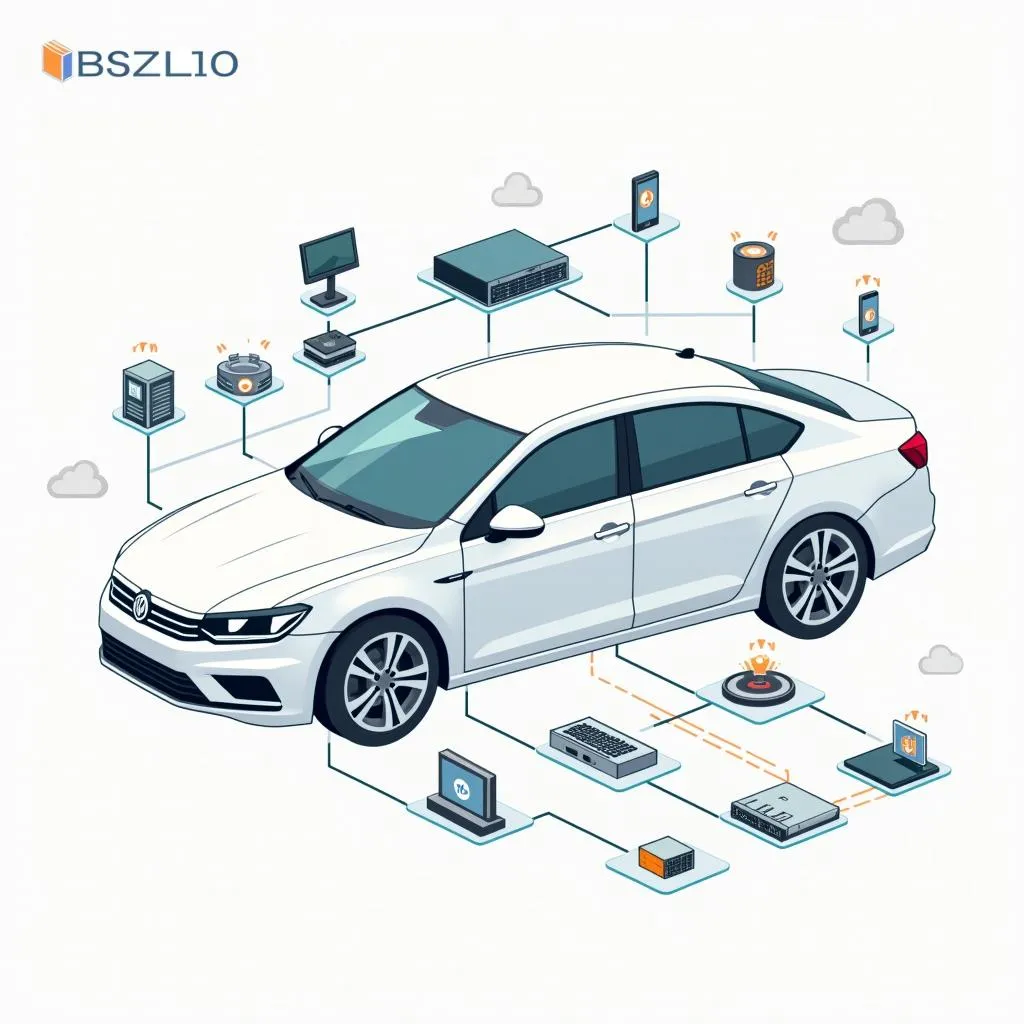 Car anti-theft system components diagram