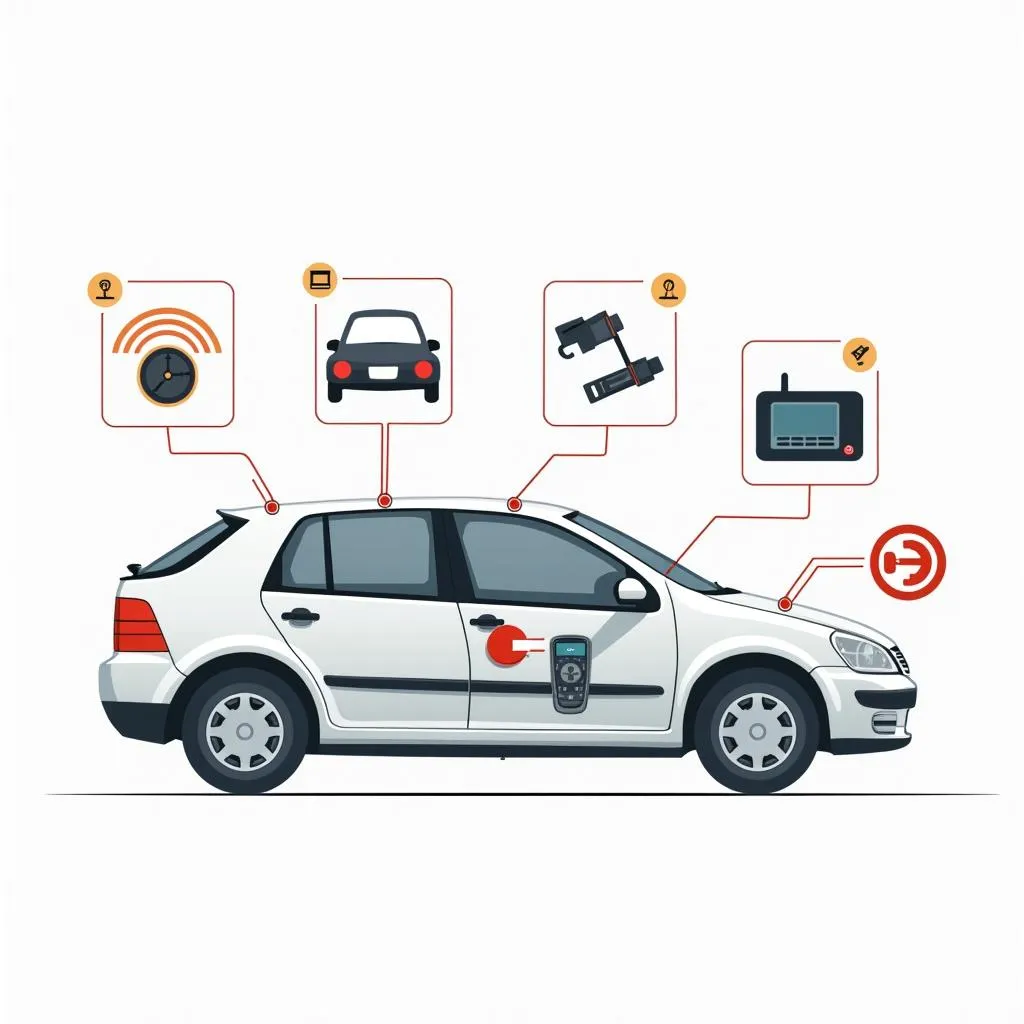 Car Anti-theft System Components Diagram