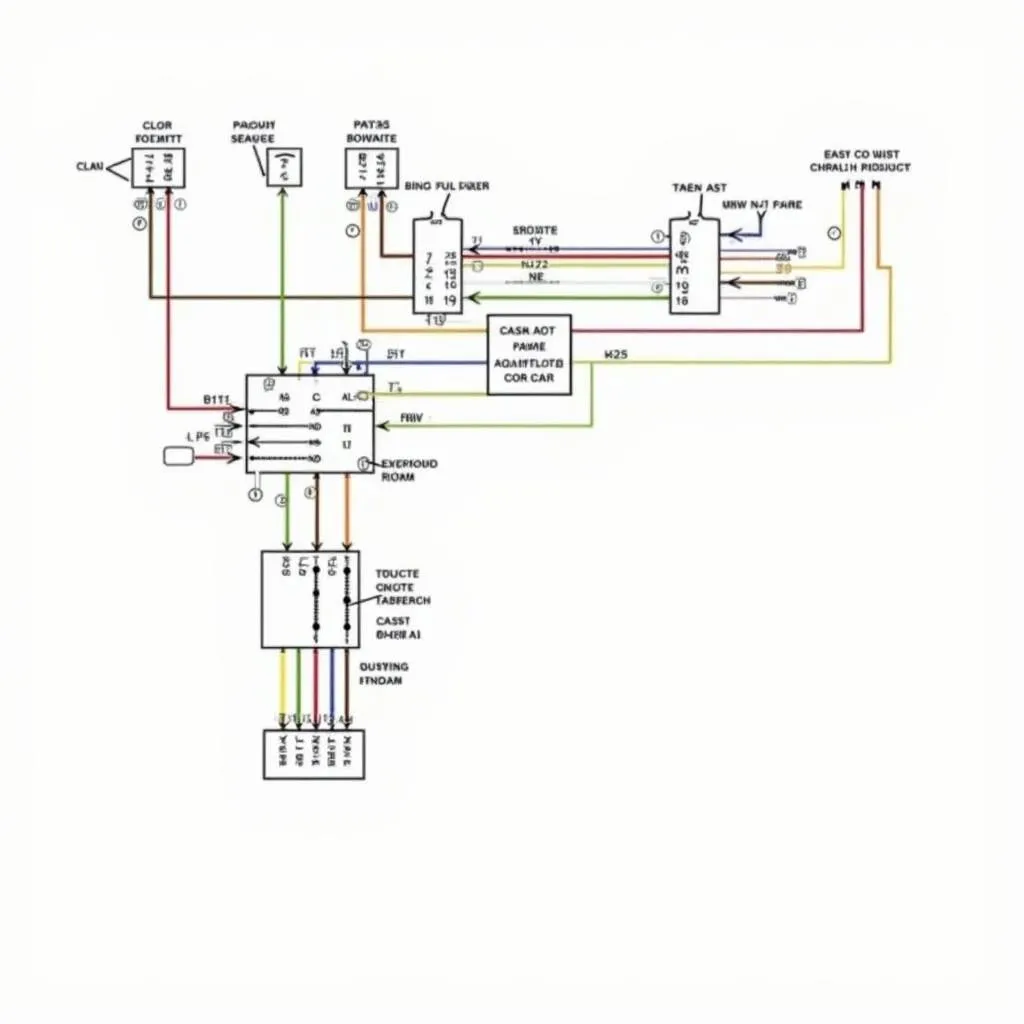 Wiring diagram of a car anti-theft system