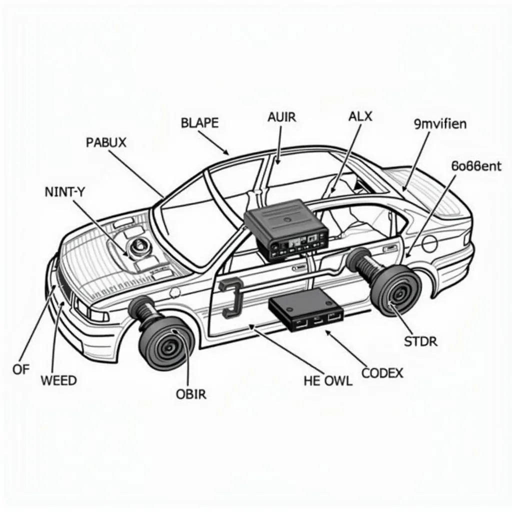 Car audio system with labeled components