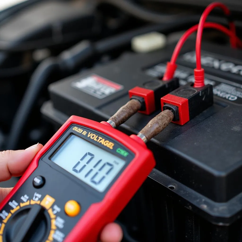 Testing Car Battery Voltage