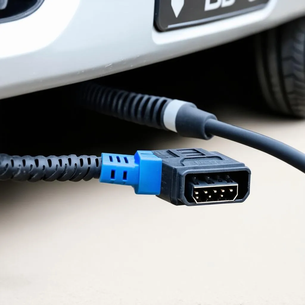 Car Diagnostic Cable Connected