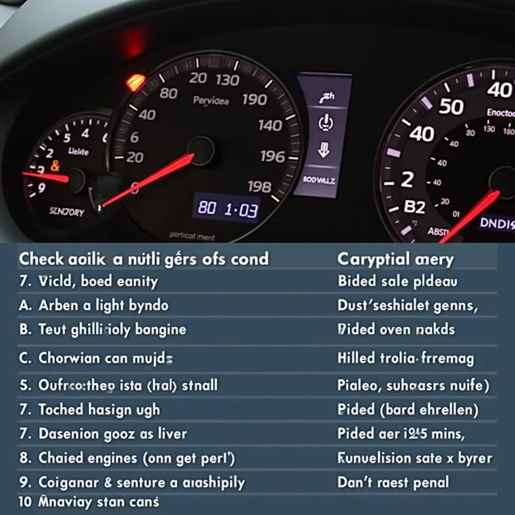 Car diagnostic trouble codes example