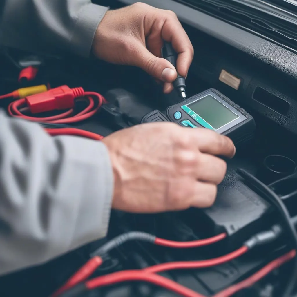 Car Diagnostic Tool Plugged In