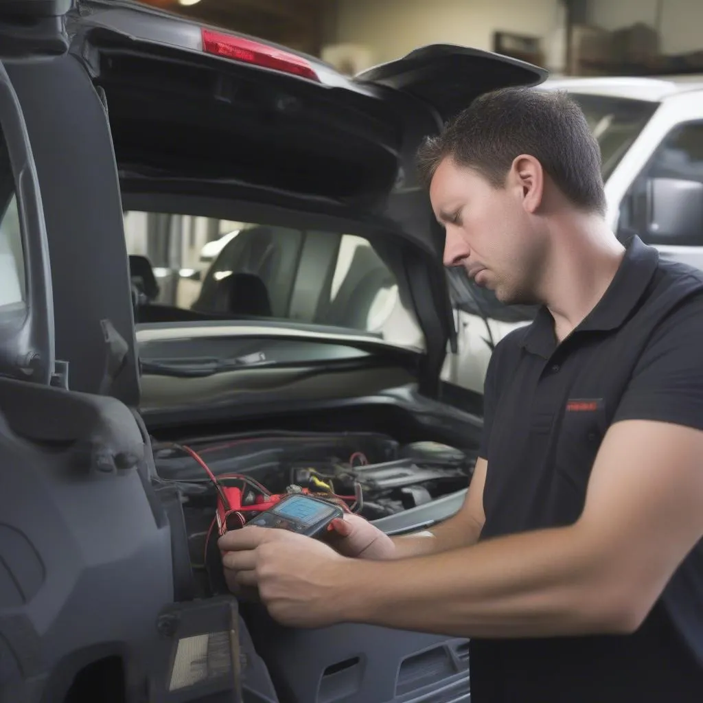 Car Diagnostic Tool in Use