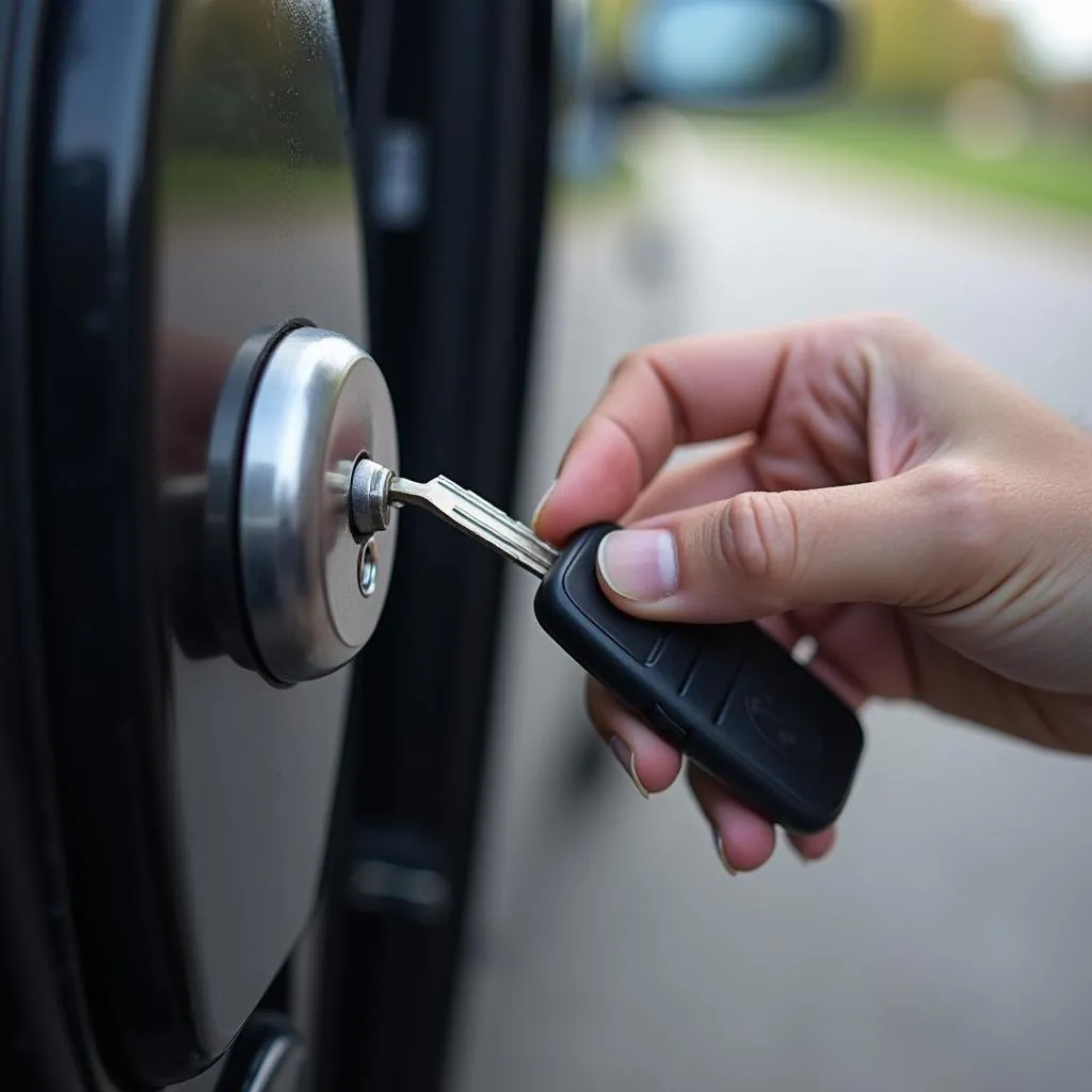 Car door lock cylinder