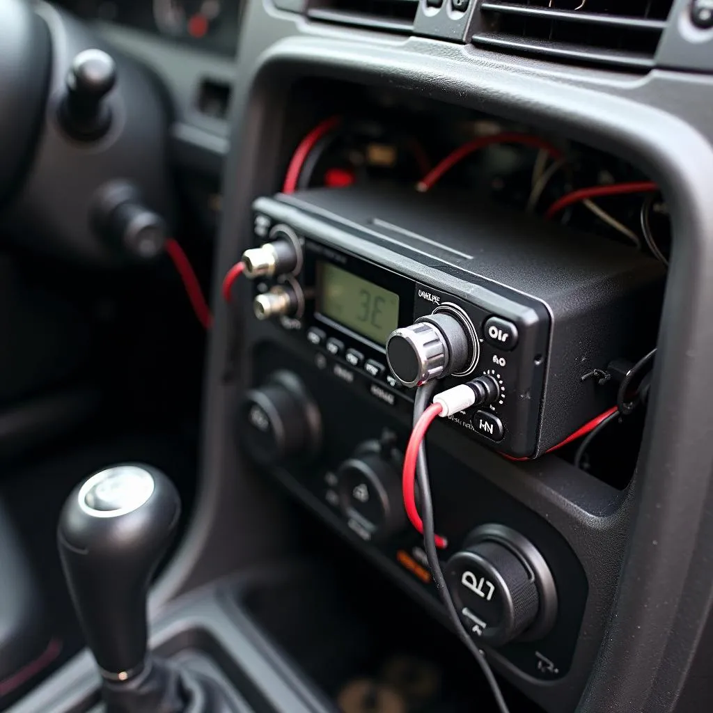 Car ham radio installation