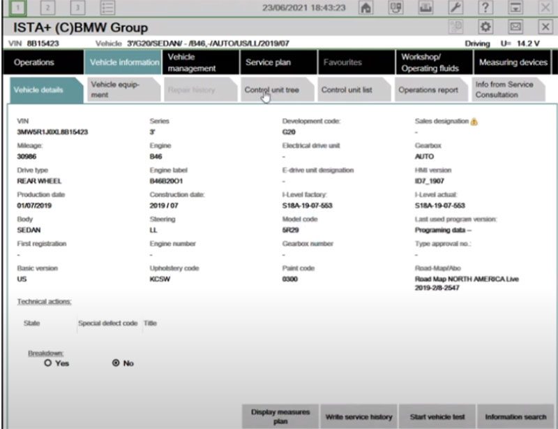 Use software ISTA+ for BMW headlight programming