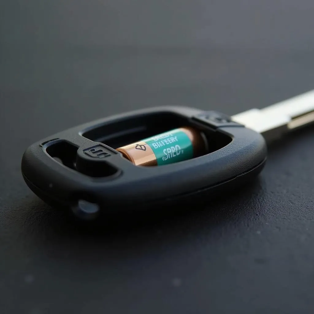 Car key fob with battery