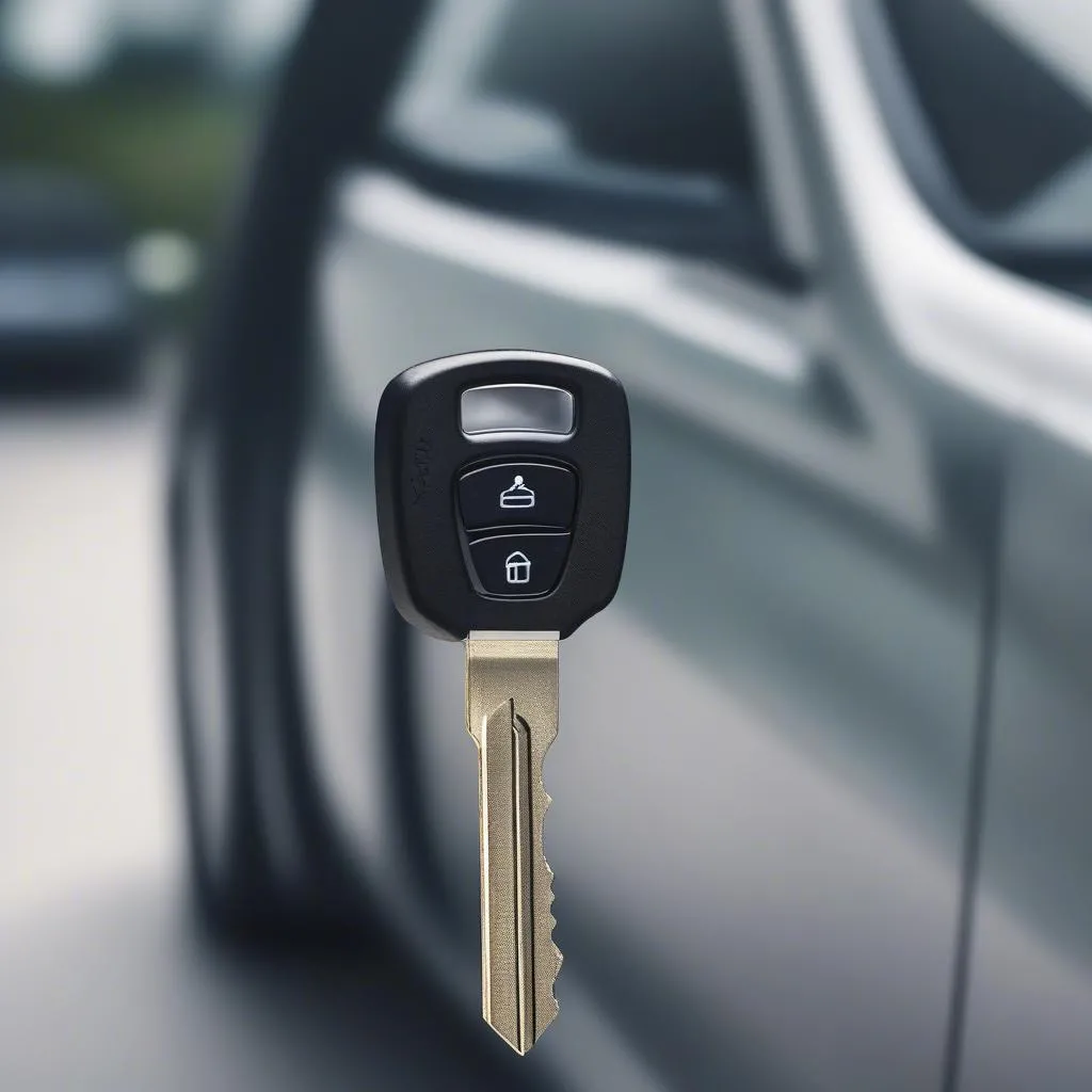 Car key with immobilizer chip