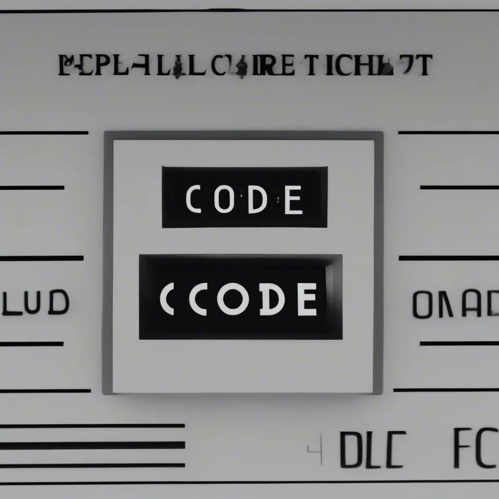 Car radio displaying "CODE"