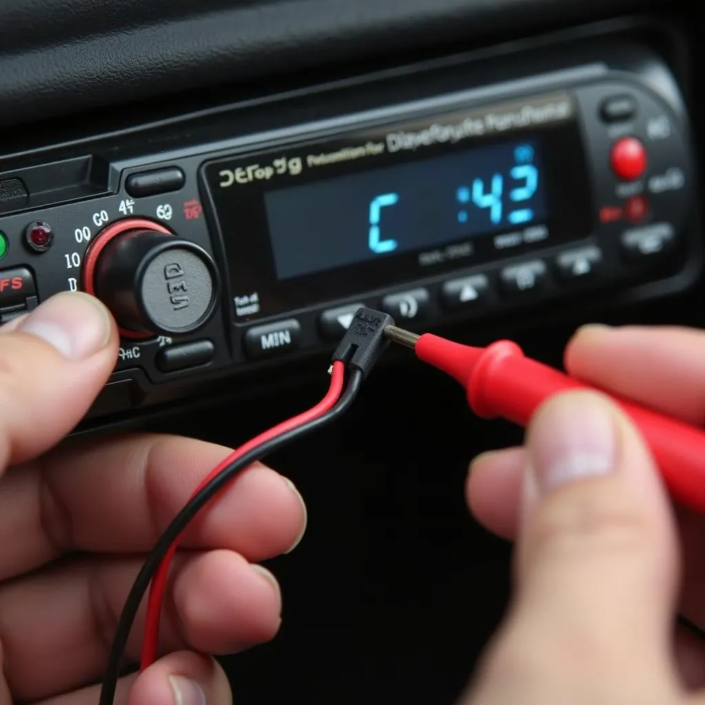 Using multimeter to test car radio