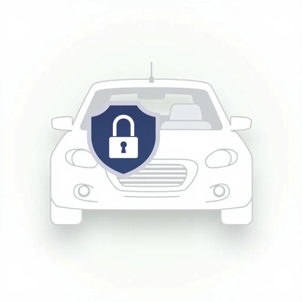 Car with security system icon