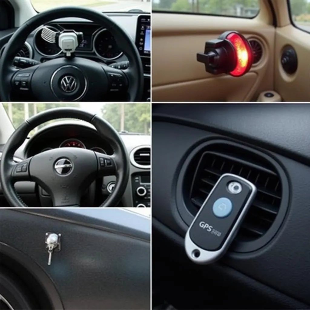 Car security upgrades - steering wheel lock, alarm, GPS tracker