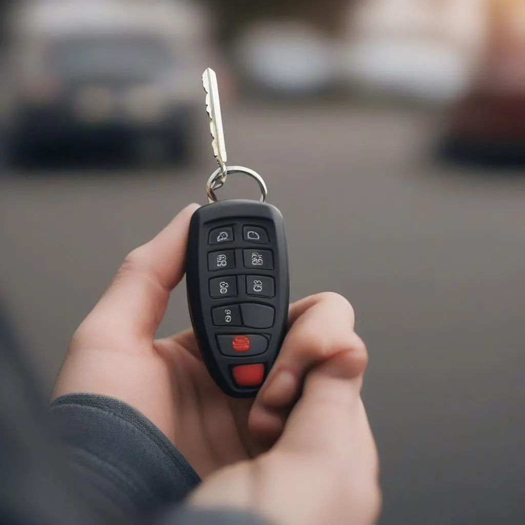 Checking the car key fob