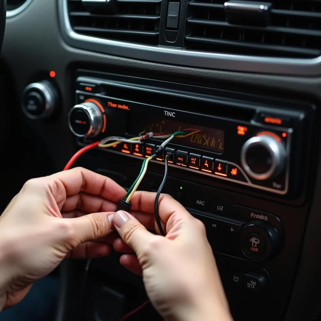 Inspecting Car Radio Wiring for Issues