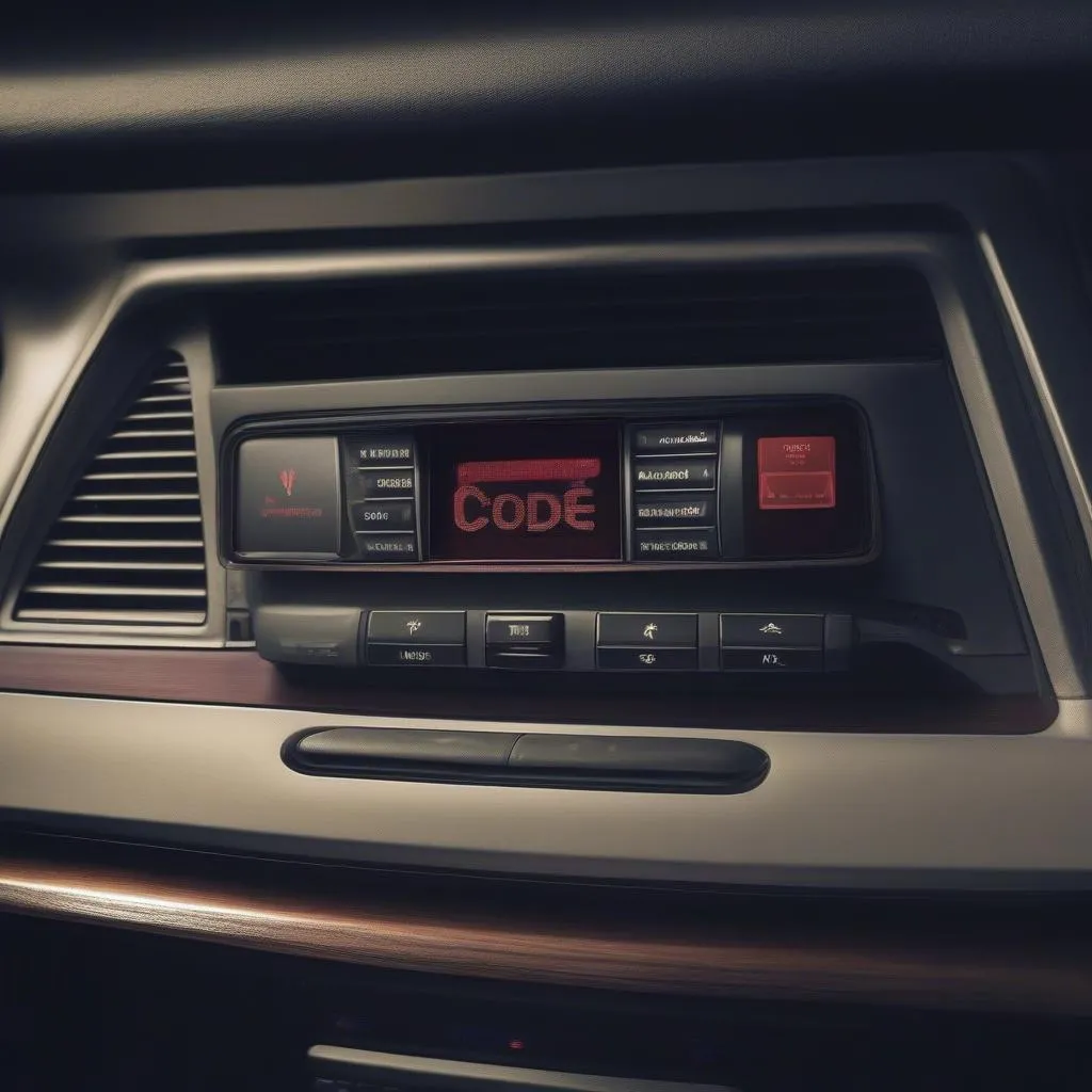 Chrysler Radio Display Showing "CODE"