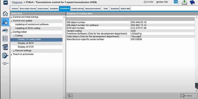 Coding and Programming New VGS Part3 for Mercedes W204 C200CGI Service