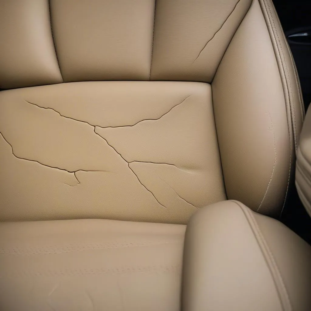 Cracked Mercedes Leather Seat