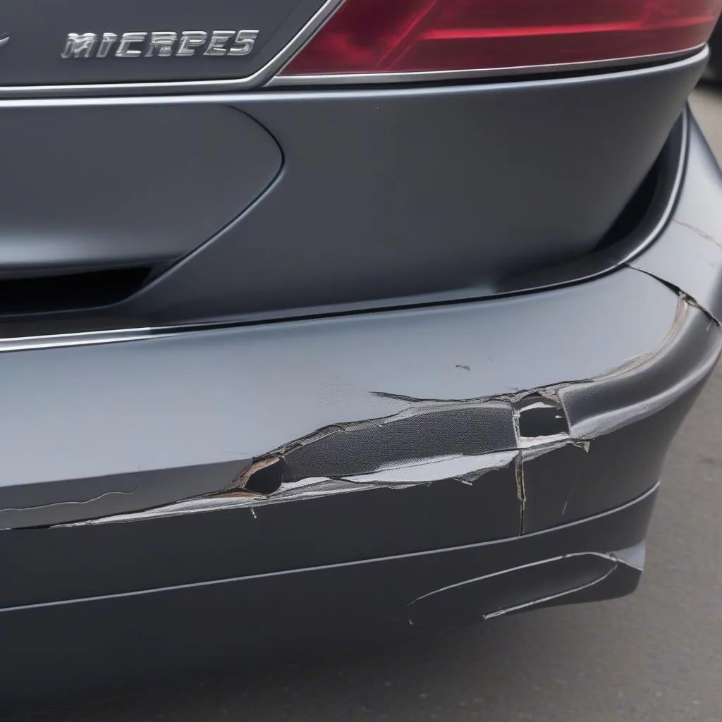 Damaged Mercedes Bumper