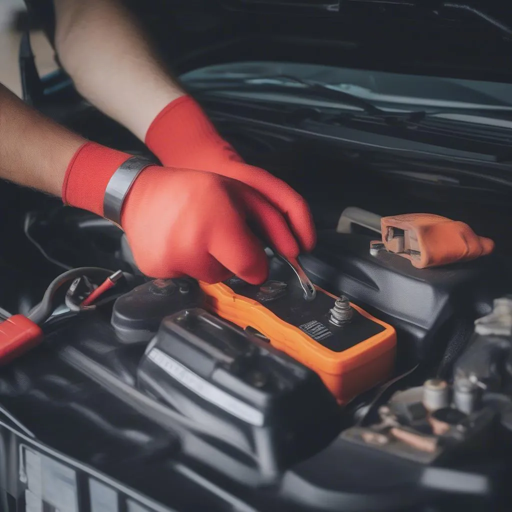 Disconnecting a car battery