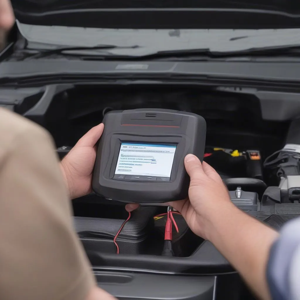 Using a diagnostic scanner to troubleshoot anti-theft system on a Dodge Caravan