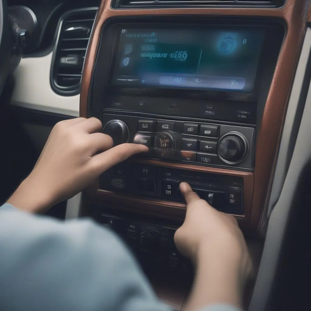 Using car radio preset buttons to enter anti-theft code