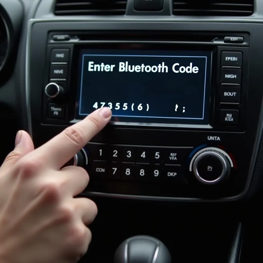 Entering Bluetooth Pairing Code on Car Radio