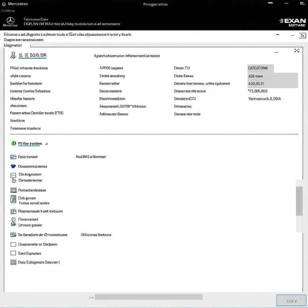 EXAN Mercedes Software Interface