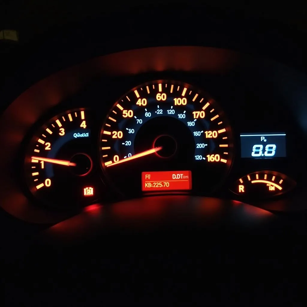 Ford Escape dashboard with warning lights