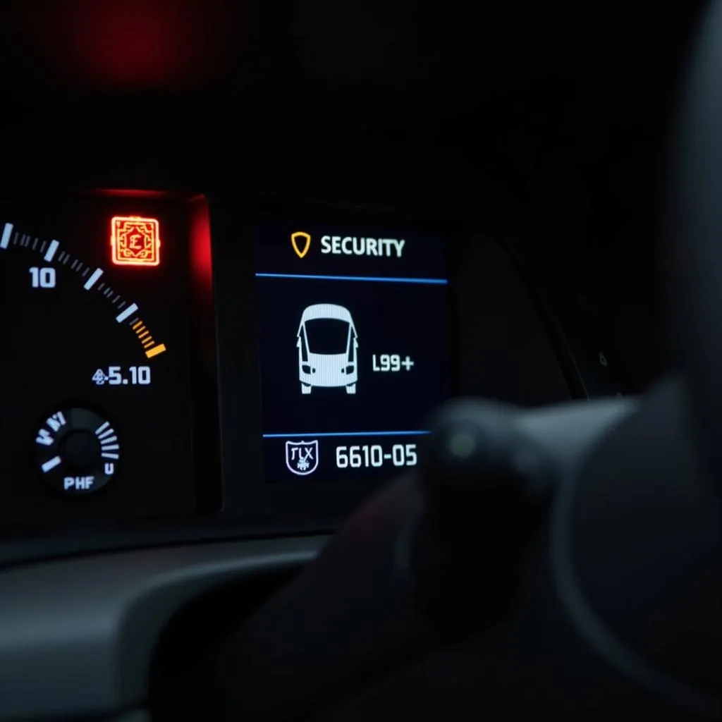 Ford Expedition dashboard with warning lights illuminated