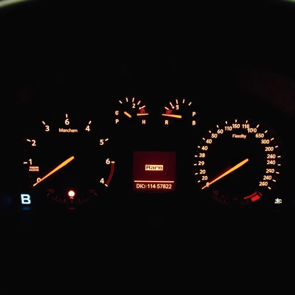 Ford Focus Dashboard with Warning Lights